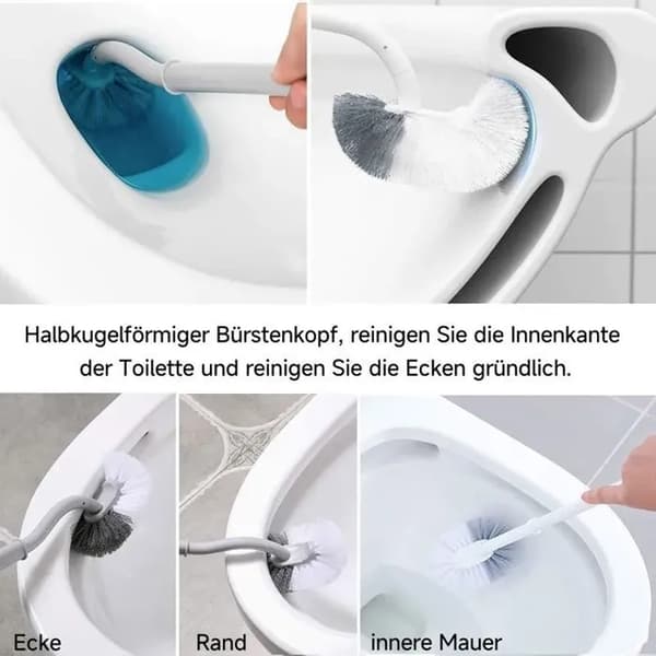 Toalettborste - 2-pack - Kantrengörare - Förbättrad design