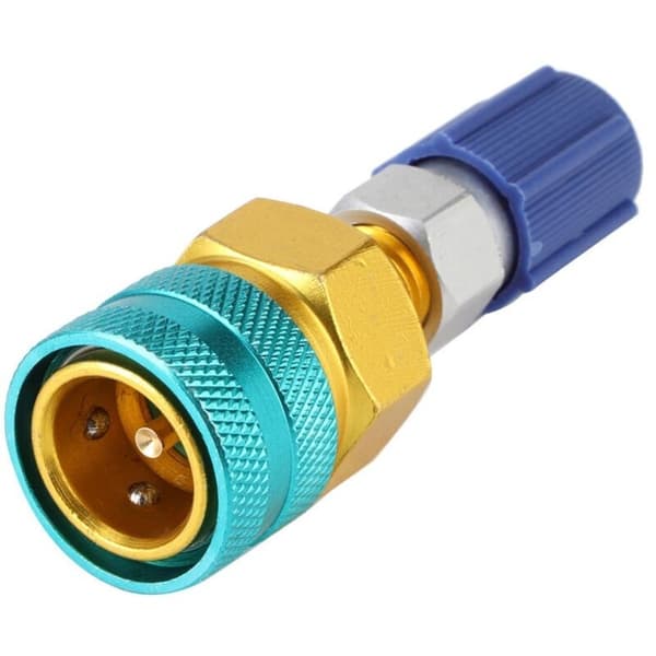 Airconditionadapter, R1234YF lynkobling, bundside til påfyldningsslange