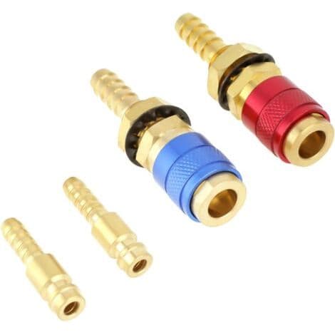 2 stk. 8 mm kølet og gasadapter