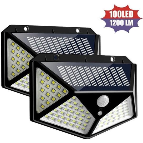 Solcellelys - 138 LED - Bevegelsessensor - Vanntett - Supersterkt