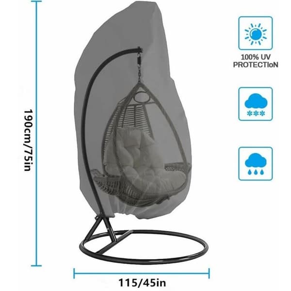 Eggshell Swing Støvdeksel, Swing Stoldeksel - Grå, 210D-115*190cm-1stk
