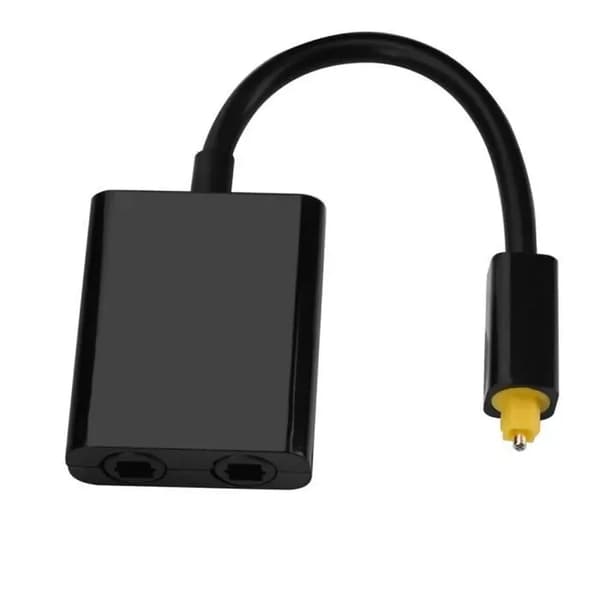 Optisk ljudsplitter - YWEI - 2 portar - Toslink - Svart