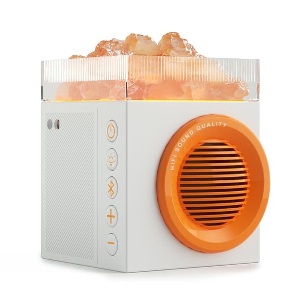 Trådløs Bluetooth-høyttaler for skrivebord, Aromaterapi Nattlys, HIFI Stereo Lyd, Krystallstein Lydkvalitet
