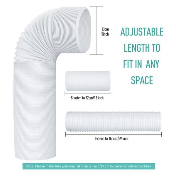 Avloppsslang - Universal - 13cm - Längd 32-150cm - Högkvalitativ PP - Enkel installation