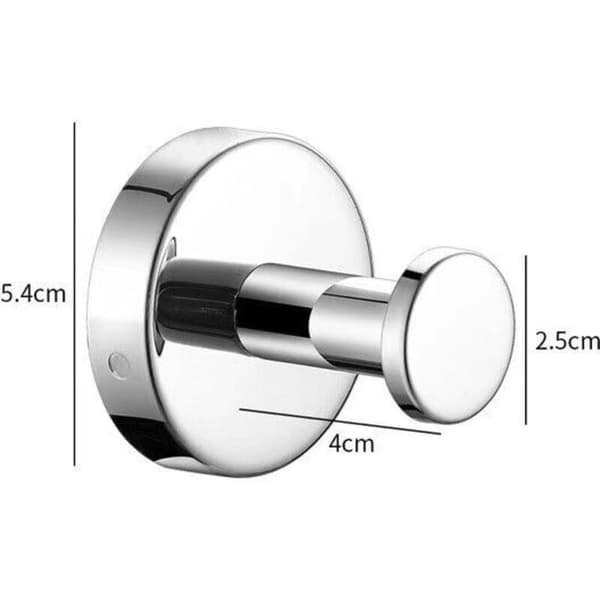 Pyyheteline imukuppikoukulla, kromattu PVC (4 kpl)