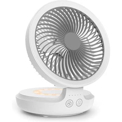 Bærbar Ventilator - XVX - USB - 4000mAh - Lydløs - 4 Hastigheder - 120° Oscillation