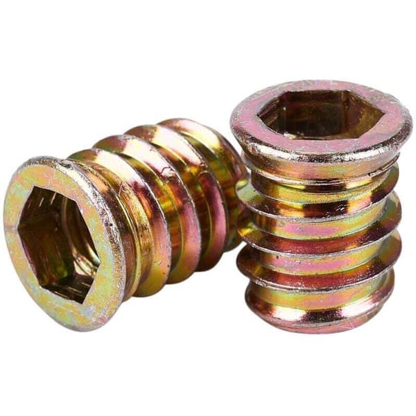 5-pack M10 x 20 mm gängade insatser för trä