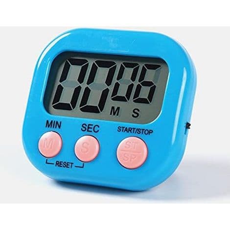 Magnetisk kökstimer med stor LCD-skärm, timer för matlagning, studier, kraftfullt larm och nedräkningstimer, blå