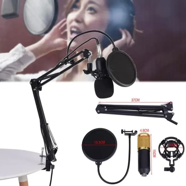 Professionell kondensatormikrofon för podcasting, studiomikrofonkit med förpackning HB015 Bra utrustning