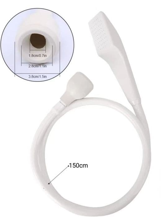 Brusehoved - Universal - 1.5M - Plastik - Kan tilpasses vandhane