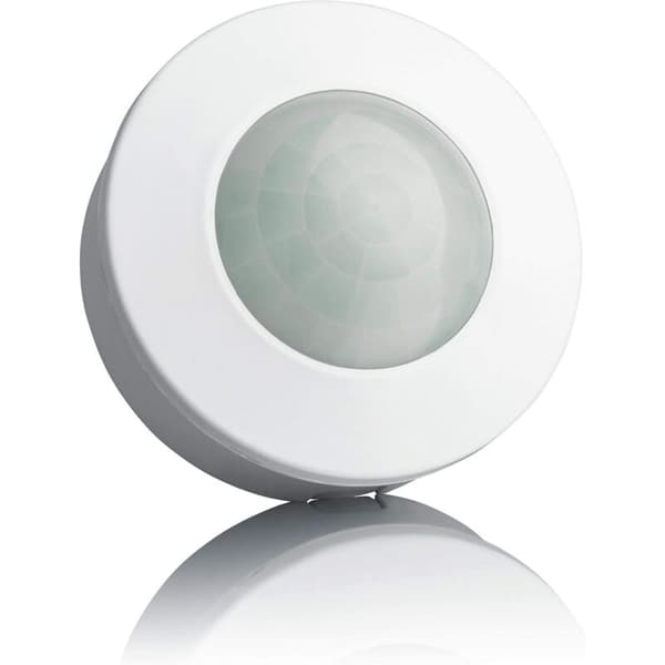 Infrarød bevegelsessensor for innfelt og utenpåliggende takmontering, programmerbar, 8m / 360°, egnet for LED, maks. 1200W/600W