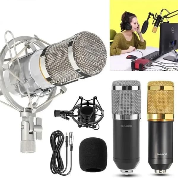 Professionell kondensatormikrofon för podcasting, studiomikrofonkit med förpackning HB015 Bra utrustning