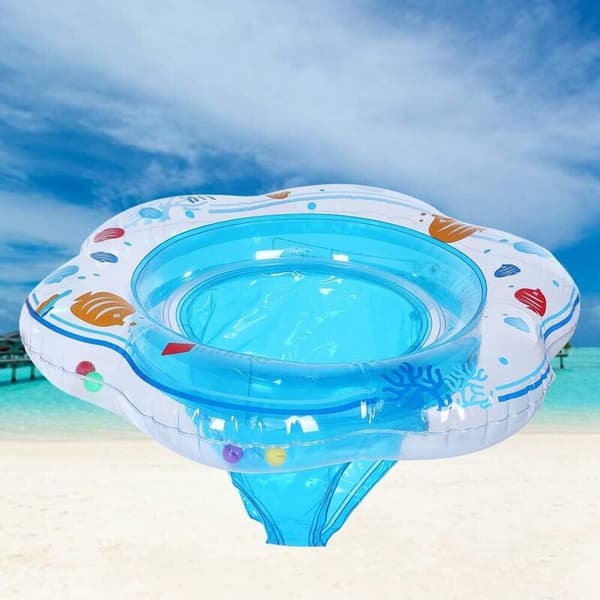 Baby Float Svømmering Baby Oppustelig Sæde Poollegetøj (Blå)