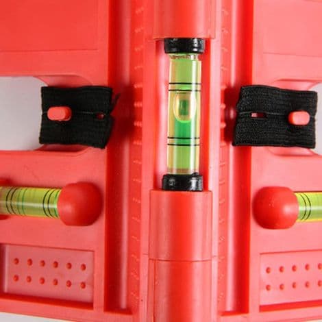 Pakke med 2 foldbare magnetiske vaterpas til søjler, rør, gelændere og paneler