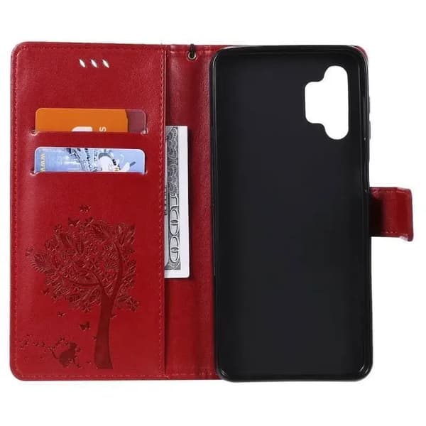 Keeper-etui til Samsung Galaxy A32 5G - PU-læder - Blød silikone - Magnetisk pung - Videostander