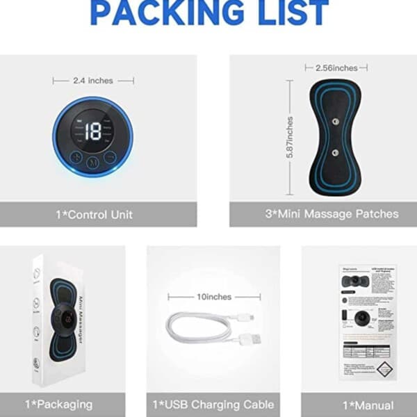 EMS Back Massage Neck Massage Shoulder Massage - Wireless Massage Blue