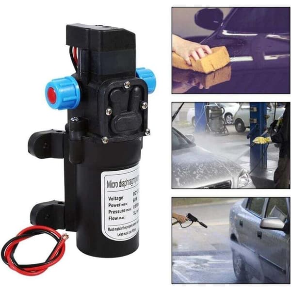 12V högtrycksvattenpump, DC 12V elektrisk sprutpump, 116Psi självsugande pump för trädgårdsspridare, duschar och husbilsvattenpumpar