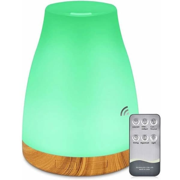 300 ml æterisk oliediffuser, aromadiffuser, ultralyds aroma luftfugter, 7-farvet LED natlys