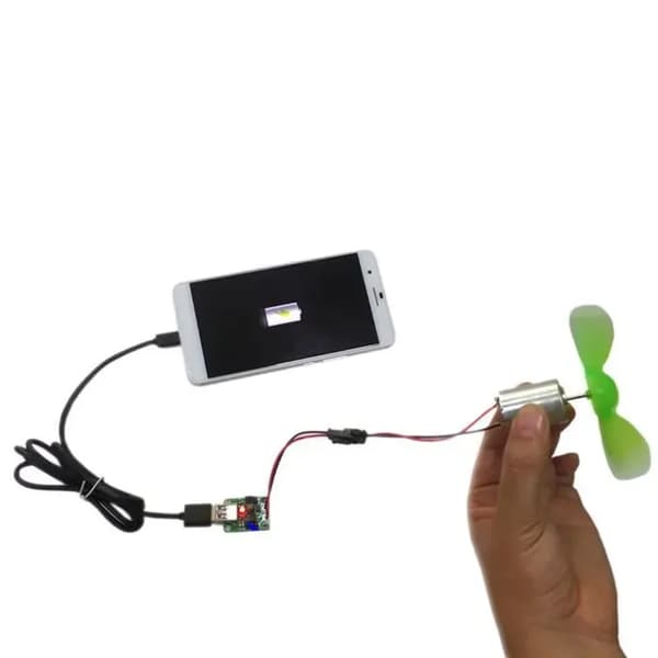 Mini vindmølle-telefonoplader miniaturesæt