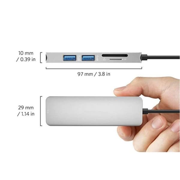 USB C Hub Adapter - SURENHAP - 5 i 1 - 4K HDMI - 2 USB 3.0 - MacBook Pro Kompatibel