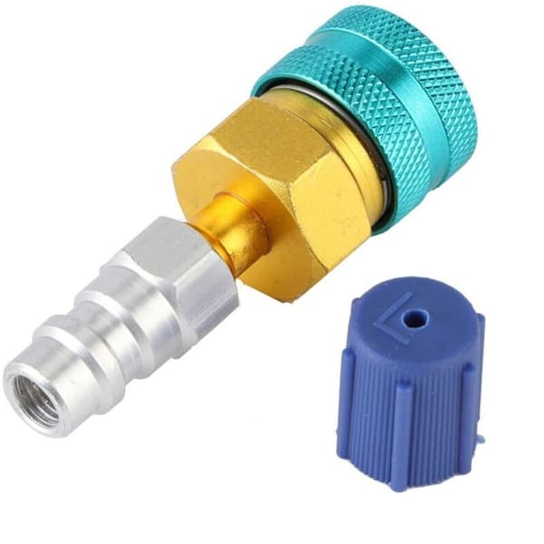 Airconditionadapter, R1234YF lynkobling, bundside til påfyldningsslange