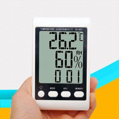 Elektronisk termometer hygrometer - Noggrann - Digital display - Bakgrundsbelysning - Hög precision