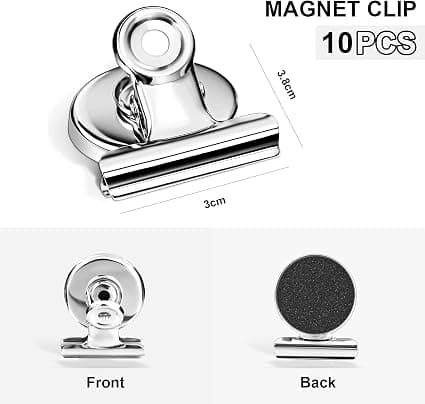 12-pack Magnetic Clips, Strong Refrigerator Magnets, Perfect Magnets