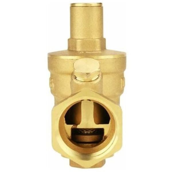 Tryckregulator, Tryckregulator i Mässing, DN25 Justerbar Vattentrycksregulator i Mässing med Manometer