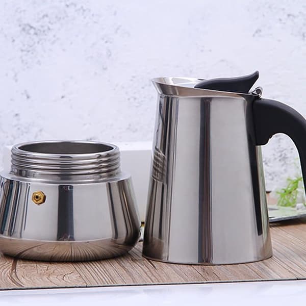 Perkolator - CUNEARY - Moka Espresso Latte - Rustfrit Stål - Grå - Små Husholdningsapparater