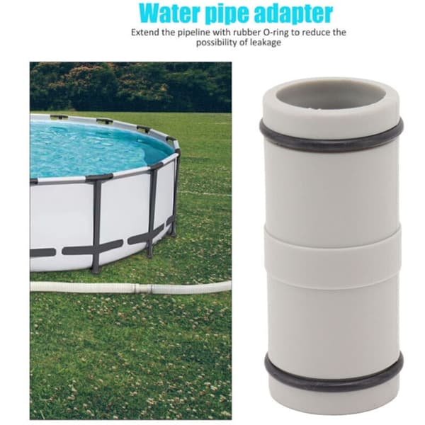 Poolslangeadapter, 3,1 cm til 3,1 cm lige fitting til poolslange, dykventil osv.