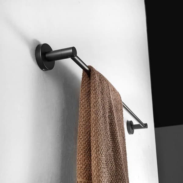 Vægmonteret håndklædestang - YNKKVRE - 50 cm - Rustfrit stål - Sort - Moderne stil