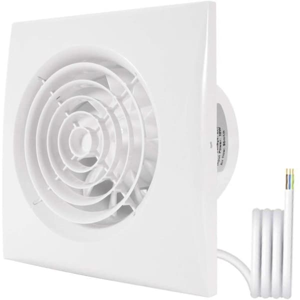 100 mm badeværelsesudsugningsventilator - væg-/loftkanalventilator
