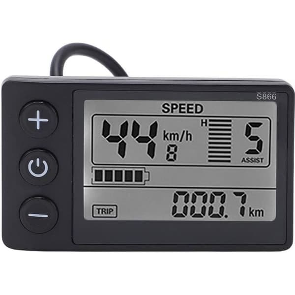 LCD displaymåler til elcykel S866 Elcykel LCD displaymåler 24V 36V 48V kontrolpanel med