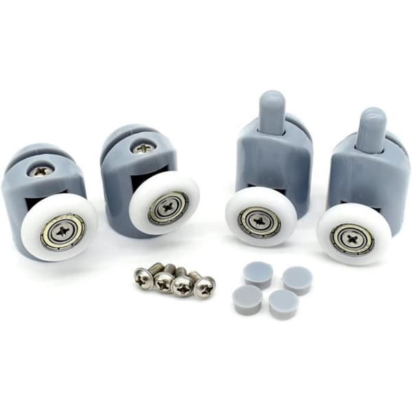 Duschdörrsrulle - Förpackning med 8 - Diameter 23mm - Dubbelrulle - Skruvmontering