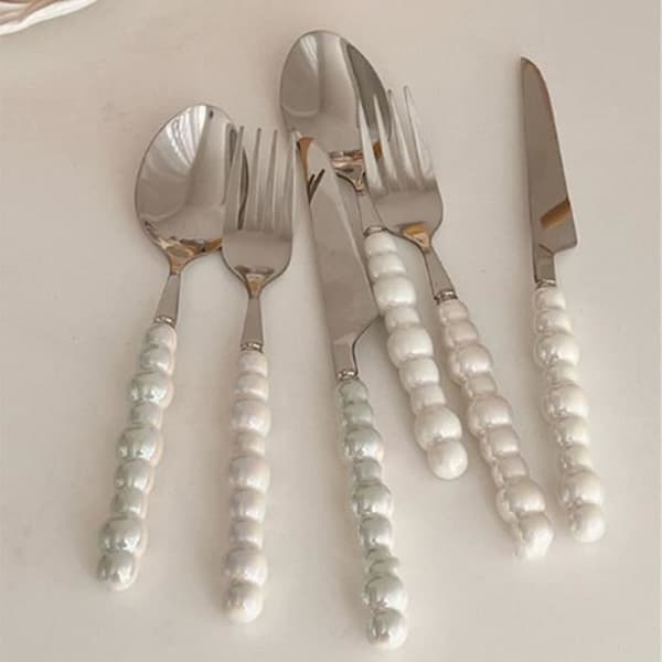 Bestikksett - Perlemorskeramikk - 304 Rustfritt Stål - Multifunksjonelt - Kreativt Design