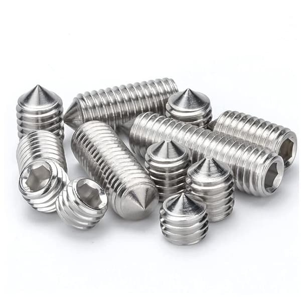M6 koniske settskruer, sekskantede settskruer i rustfritt stål, unbrakofester, M6×20mm, 20 stk