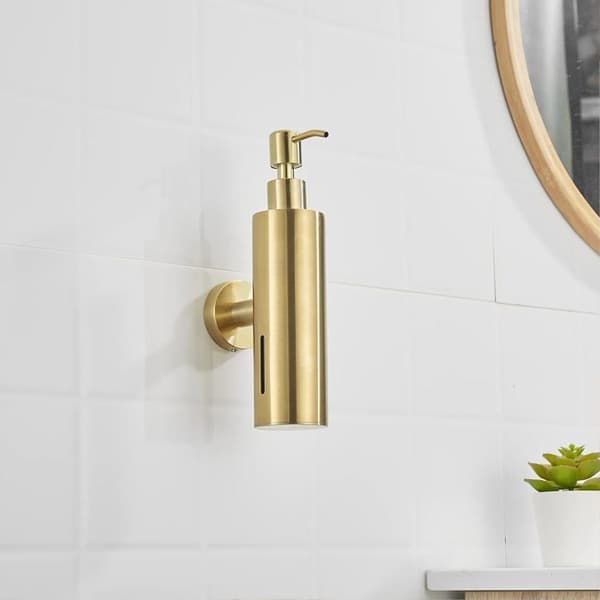Såpedispenser - RNEMITERY - 250 ml - Gull - Elegant rundt design - Påfyllbar