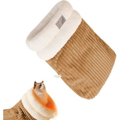 Katteseng - XVX - Sovepose - Halvlukket design - Vaskbare materialer - Brun farve
