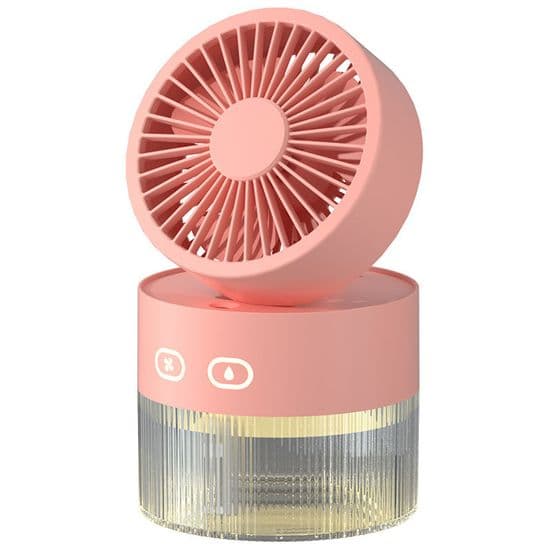 XVX Bærbar Befugtningsventilator - USB - 350ml - 3 Hastigheder - Stille