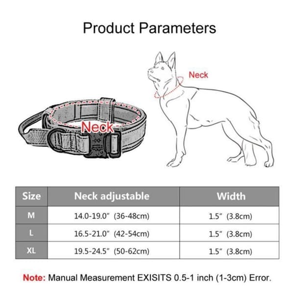 Hundhalsband - XVX - Brun - Justerbart - Nylon - Bekvämt och hållbart