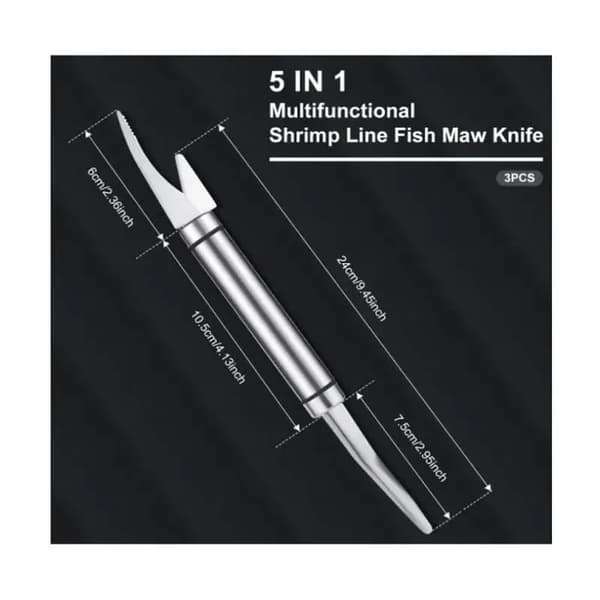 Räkskalare - 3-pack - Rostfritt stål - Multifunktionell 5-i-1 - Tål maskindisk
