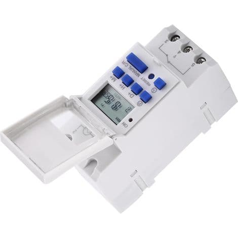 Programmerbar klocka, timer för elpanel, programmerbar digital LCD-timer, daglig tidsbrytare (AC220V)