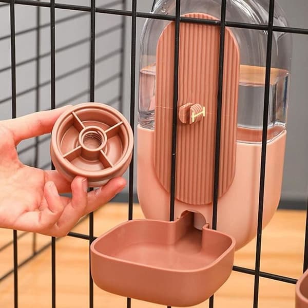 Automatisk vattenautomat för kaniner - 800 ml - Vit - Läckagesäker