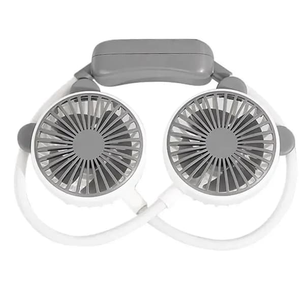 Foldbar halsventilator - Vvikizy - Hvid - To hastighedsindstillinger - Foldbart rør - USB-opladning