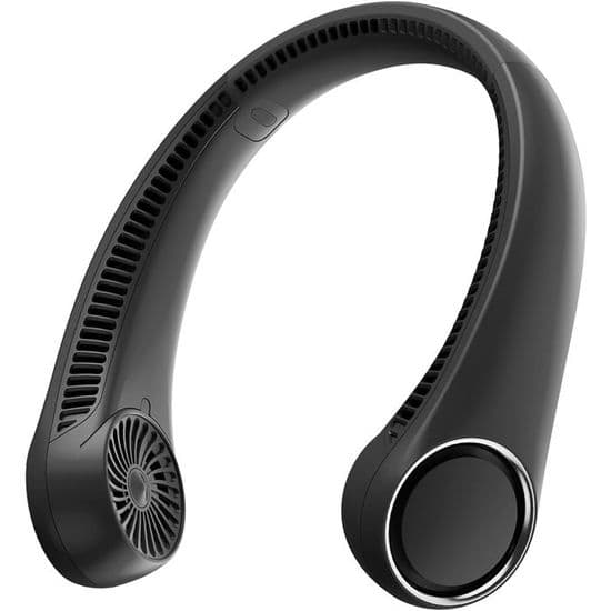 Bærbar Ventilator - XVX - Bladeless Model - 3 Hastigheder - USB Genopladelig - Sort