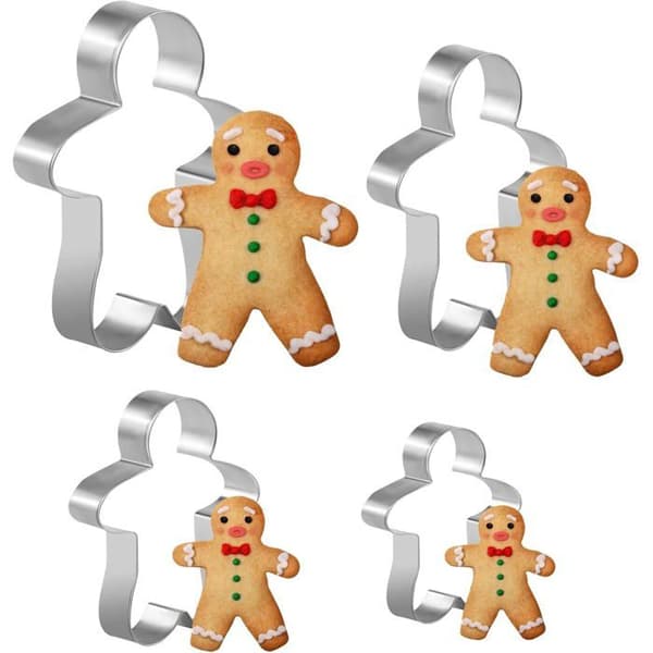 Pcs jul pepparkaksformar, pepparkaksformar i rostfritt stål i olika storlekar, julkakform