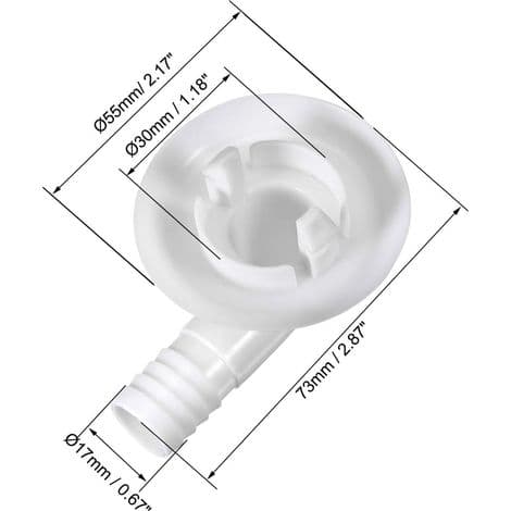 Afløbsslangekobling Albuefitting til Mini-Split-enheder og Vindues-AC-enhedsdele 30 mm 1 stk.