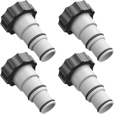Poolslangeadapter - 4 stk. - Korrosionsbestandig - Holdbar - Intex-kompatibel