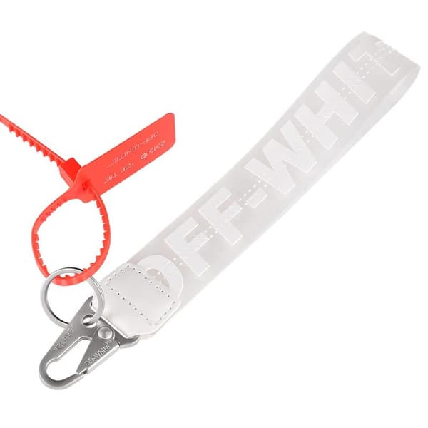 OFF WHITE nyckelring, trendig nyckelrem för handleden