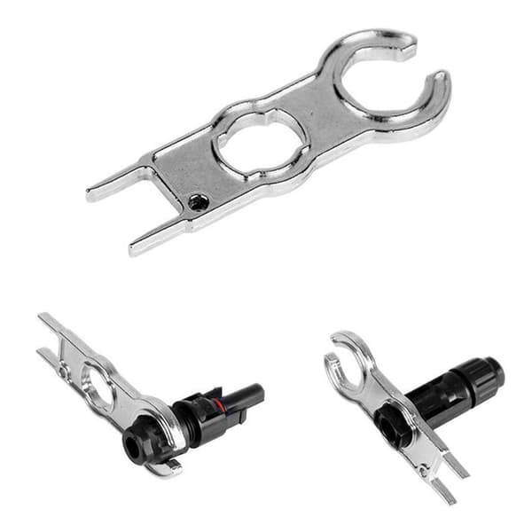 Specialnøgle til solcellekonnektor, stålnøgle afisoleringstang 1 stk, sølv, 87,3*15*4,6mm